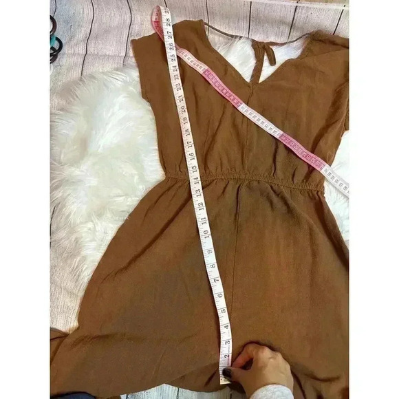 A New Day Target Cropped Wide Legged Jumpsuit One-Piece Burnt Brown Size S - Picture 7 of 7
